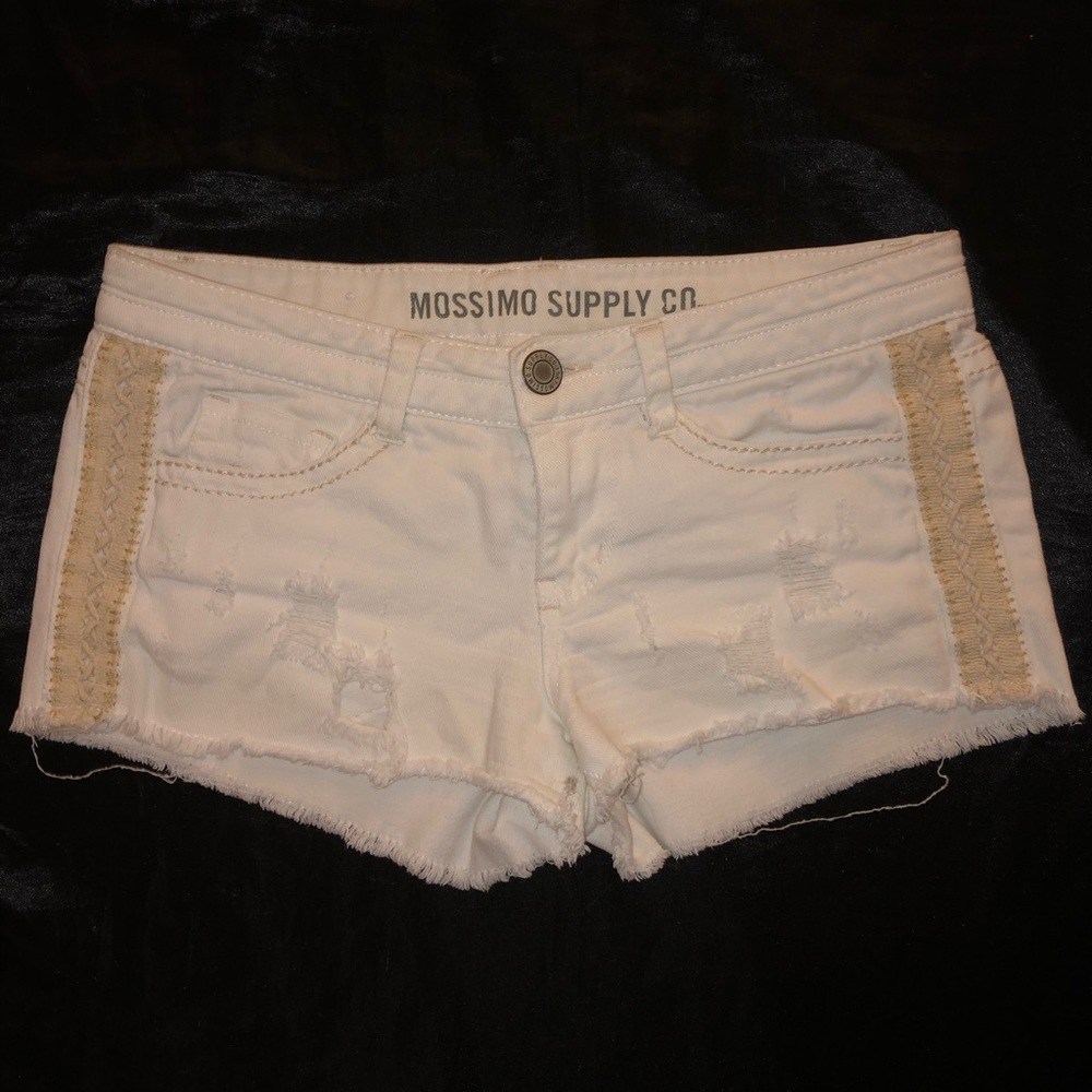 White Jean Shorts Size 7